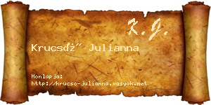 Krucsó Julianna névjegykártya