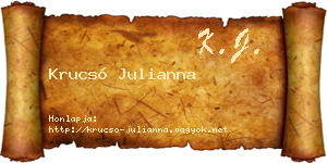 Krucsó Julianna névjegykártya